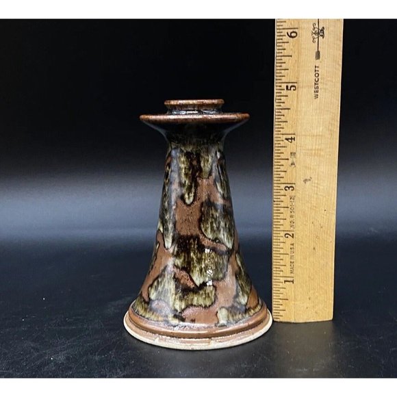 BCP Studio Pottery Ceramic Glazed Hand Crafted Candlestick 4 3/4” - Picture 3 of 10